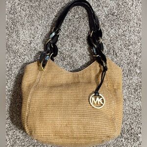 michael kors straw bag